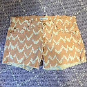 7 for all mankind orange pattern shorts size28